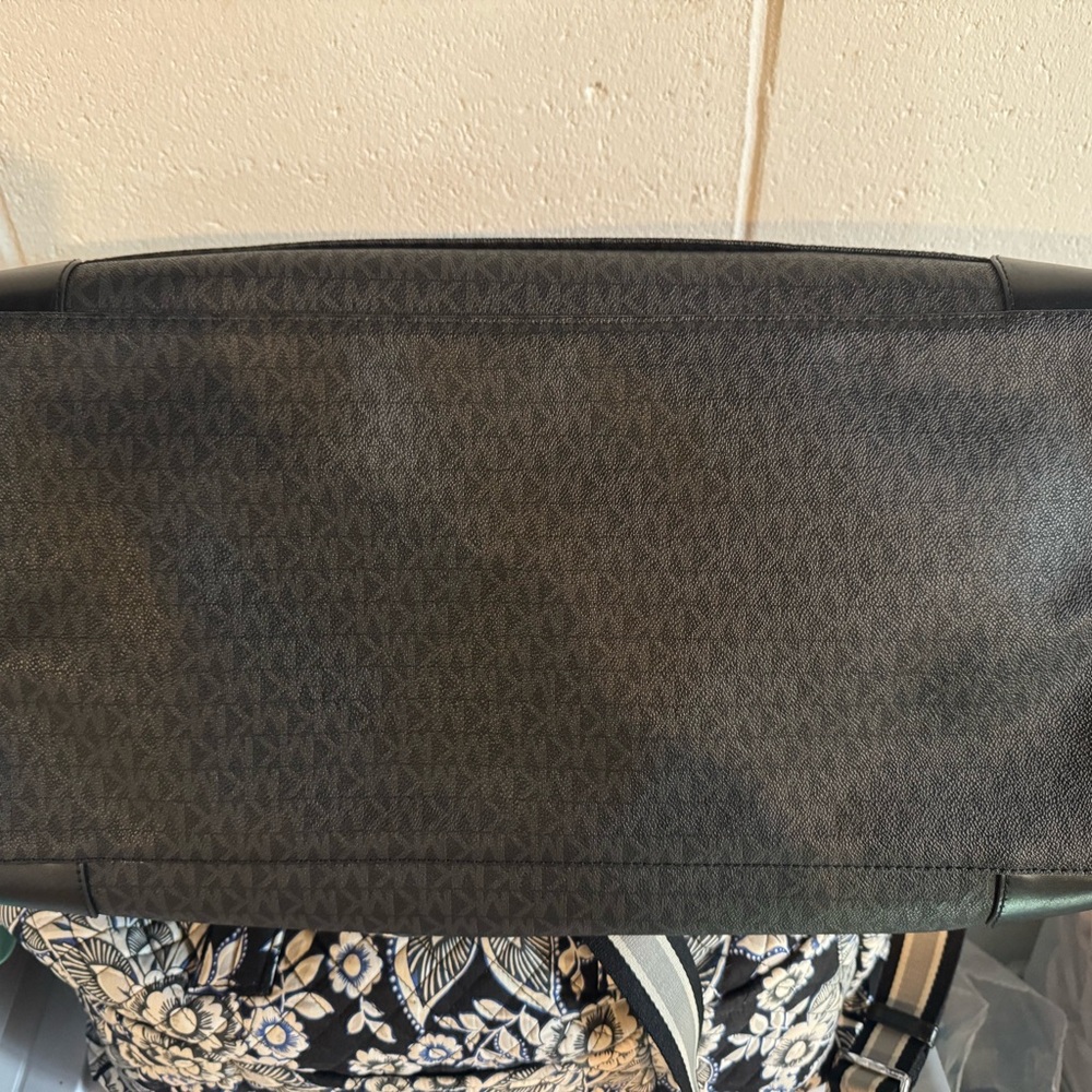 Michael Kors Black Monogram Duffel Bag - Picture 4 of 4